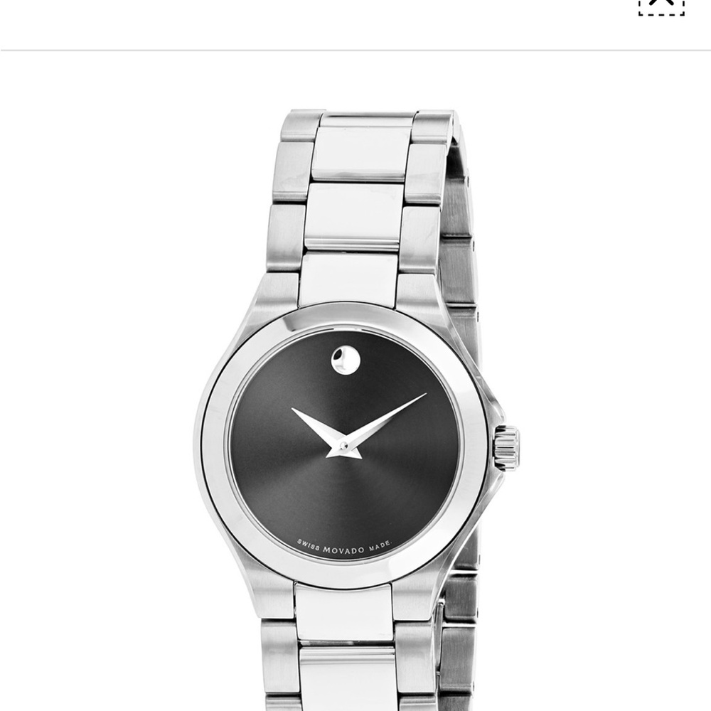 Movado Silver and Black Watch